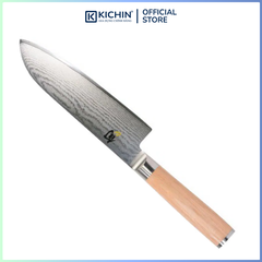 Dao thái đa năng cao cấp KAI Nhật Bản - Shun Classic White Santoku thép VG-Max Damascus 69 lớp DM0702W (180mm)