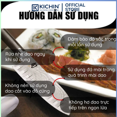 Dao bếp Nhật cao cấp Shun Classic H.G. Santoku - Dao thái đa năng thép Damascuss 69 lớp DM0718 (180mm)
