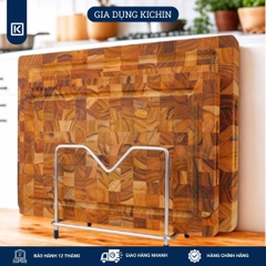 Kệ để thớt, nắp vung 2 ngăn INOX 201 chống gỉ dày 5mm (18x18x10cm)