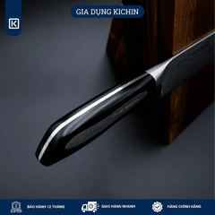 Dao thái đa năng Tojiro Flash 63 lớp Damascus VG10 Santoku FF-SA180 (180mm) - Dao bếp Nhật cao cấp Tojiro