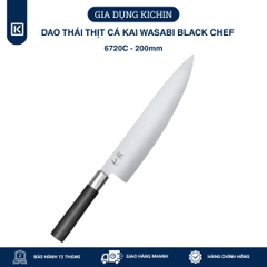 Dao thái thịt cá Nhật Bản cao cấp KAI Wasabi Black Chef - 6720C (200mm)