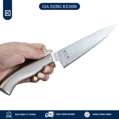 Bộ 3 Dao Bếp Cao Cấp KAI Seki Manju Cán Kim Loại - Dao Chặt, Dao Thái, Dao Gọt Hoa Quả