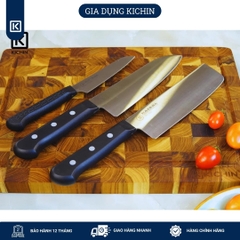 Combo dao Kataba Basic Nakiri + Petty + Dụng cụ mài dao 3 bước KICHIN