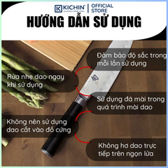 Dao bếp Nhật cao cấp Shun Classic H.G. Chef - Dao thái thịt cá thép Damascuss 69 lớp DM0719 (200mm)