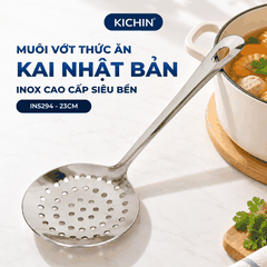 Muôi vớt thức ăn inox cao cấp Kai Nhật Bản siêu bền