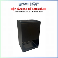 Hộp cắm dao để bàn 5 rãnh thép chống gỉ cao cấp - HC01 (12x15x23cm)