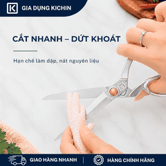 Kéo cắt đa năng thép không gỉ 420j2 cao cấp thương hiệu Kichin KCK-101