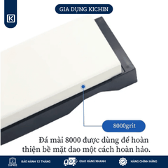 Đá mài dao tinh Naniwa độ mịn #8000 (có đế) (185x65x15) NKP8000C