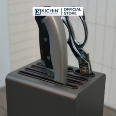 Hộp cắm dao để bàn 5 rãnh thép chống gỉ cao cấp - HC01 (12x15x23cm)