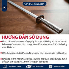 Dụng cụ liếc dao Global G38 Diamond Sharpening Steel (260mm)