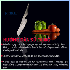 Dao bếp Nhật cao cấp Global GS39 = GS91 Nakiri - Dao thái rau củ chống dính (140mm)