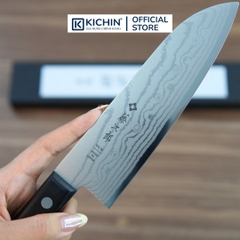 Dao bếp Nhật cao cấp Tojiro DP 37 lớp Damascus VG10 Santoku F331 (170mm)