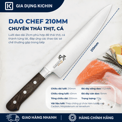 Dao bếp Nhật cao cấp KAI Benifuji Chef - Dao thái thịt cá AB5441 (210mm)