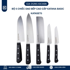 Bộ 5 chiếc dao bếp cao cấp KATANA Basic - Set 5 KATASET5 đa năng - Thái thịt cá (5 chiếc)