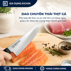Dao bếp cao cấp KATANA Basic Chef - Dao thái thịt cá KATA402 (180mm)