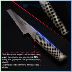 Dao bếp Nhật cao cấp Global G9 Bread - Dao cắt bánh mỳ (220mm)