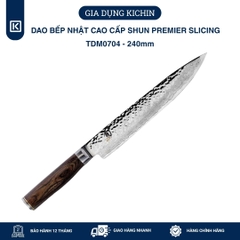 Dao bếp Nhật cao cấp Shun Premier Slicing - Dao thái lát thép Damascuss 69 lớp TDM0704 (240mm)