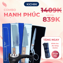 [COMBO HẠNH PHÚC] Bộ 2 dao KICHIN Origin + Kéo cắt đa năng KICHIN + Mài dao KICHIN MK01