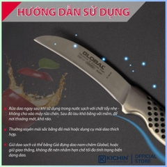 Dao bếp Nhật cao cấp Global GSF17 Peeling Knife, Curved - Dao bóc gọt hoa quả (60mm)