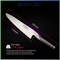 Dao bếp Nhật cao cấp Global G2 Chef - Dao thái thịt cá (200mm)