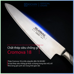 Dao bếp Nhật cao cấp Global G16 Chef - Dao thái thịt cá (240mm)