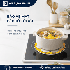 Miếng lót bếp từ Silicon vải sợi thủy tinh cao cấp dày 0.7mm cảm ứng từ, chịu nhiệt cao, chống trầy xước