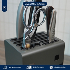 Hộp cắm dao để bàn 5 rãnh thép chống gỉ cao cấp - HC01 (12x15x23cm)