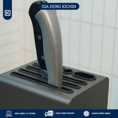 Hộp cắm dao để bàn 5 rãnh thép chống gỉ cao cấp - HC01 (12x15x23cm)