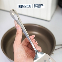 Xẻng inox cao cấp 304 Kai Nhật Bản có lỗ lật đồ ăn