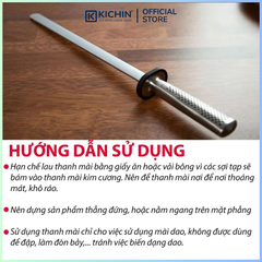Dụng cụ liếc dao Global G38 Diamond Sharpening Steel (260mm)