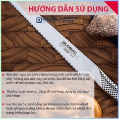 Dao bếp Nhật cao cấp Global G9 Bread - Dao cắt bánh mỳ (220mm)