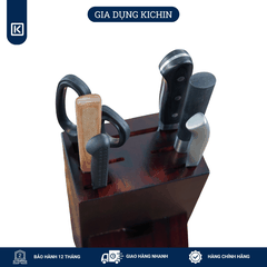 Hộp đựng dao bằng gỗ Teak thương hiệu KATANA màu nâu - DD01