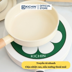 Miếng lót bếp từ Silicon vải sợi thủy tinh cao cấp dày 7mm cảm ứng từ, chịu nhiệt cao, chống trầy xước