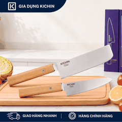 [COMBO TRỌN VẸN] Bộ 2 dao KICHIN Origin + Kéo cắt đa năng KICHIN + 2 nạo vỏ và nạo sợi KICHIN + Mài dao KICHIN MK01