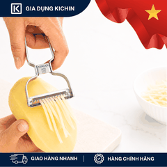 [COMBO HẠNH PHÚC] Bộ 2 dao KICHIN Origin + Kéo cắt đa năng KICHIN + 2 nạo vỏ và nạo sợi KICHIN + Mài dao KICHIN MK01