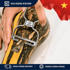 [COMBO HẠNH PHÚC] Bộ 2 dao KICHIN Origin + Kéo cắt đa năng KICHIN + 2 nạo vỏ và nạo sợi KICHIN + Mài dao KICHIN MK01