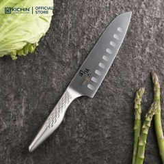 Dao bếp Nhật cao cấp KAI Shoso Santoku Hollow - Dao thái 3 trong 1 chống dính AB5157 (165mm)