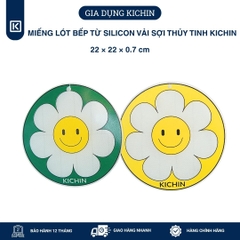 Miếng lót bếp từ Silicon vải sợi thủy tinh cao cấp dày 7mm cảm ứng từ, chịu nhiệt cao, chống trầy xước