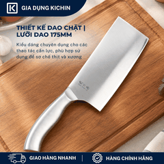 Bộ 3 Dao Bếp Cao Cấp KAI Seki Manju Cán Kim Loại - Dao Chặt, Dao Thái, Dao Gọt Hoa Quả