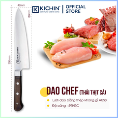 Dao bếp thương hiệu cao cấp KATANA Essential Chef - Dao thái thịt cá KATA202 (200mm)