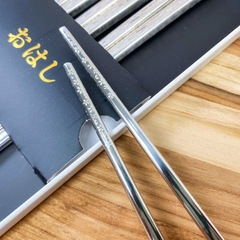 Đũa Cao Cấp Inox Hoa Anh Đào trắng Shikisai
