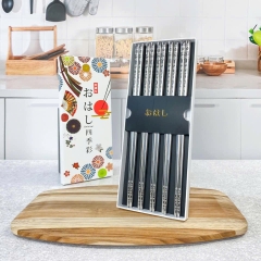 Đũa Cao Cấp Inox Hoa Anh Đào trắng Shikisai