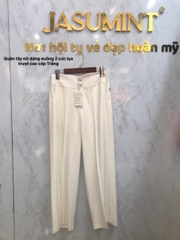 Quần Tây nữ dáng suông 2 cúc lụa trượt cao cấp