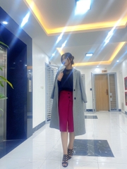 Chân váy cẩm có đai vuông cao cấp