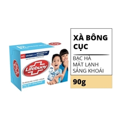 Xà Bông Cục Lifebuoy Bạc Hà Mát Lạnh Sảng Khoái 90G