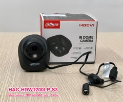 Camera DAHUA DH-HAC-HDW1200LP-S3 mini 2MP, liền mic, góc rộng