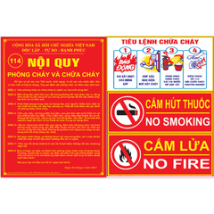 Bộ bảng tiêu lệnh chữa cháy bằng ALU (bộ 4 tấm)