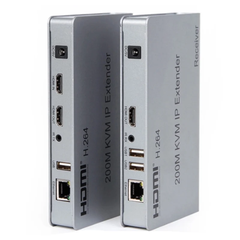 Bộ kéo dài HDMI qua LAN 200m hỗ trợ USB HDMI-LAN-USB-200