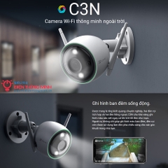 Camera EZVIZ C3N (Wifi Thân 2MP, đêm có màu)