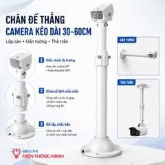 Chân đế camera thẳng kéo dài 30-60cm